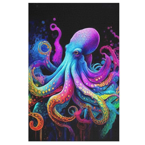 Puzzles Für Erwachsene Oktopus, 1000 Teile, Puzzle Aus Holz Für Erwachsene Und Kinder Ab 12 Jahren, Lernspielzeug 78×53cm Puzzles Für Erwachsene Oktopus, 1000 Teile, Puzzle Aus Holz Für Erwachsene Und Kinder Ab 12 Jahren, Lernspielzeug 78×53cm von LLXXHH