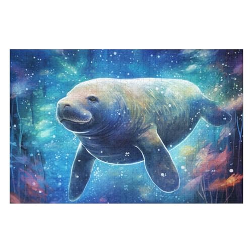 Puzzles Für Erwachsene Seekuh,1000-teilige Puzzle Für Kinder Ab 12 Jahren, Holzpuzzles Für Die Heimdekoration, （75×50cm） von LLXXHH