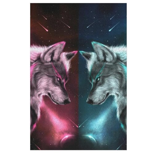 Puzzles Für Erwachsene Wolf,1000-teilige Puzzle Für Kinder Ab 12 Jahren, Holzpuzzles Für Die Heimdekoration, 78×53cm Puzzles Für Erwachsene Wolf,1000-teilige Puzzle Für Kinder Ab 12 Jahren, Holzpuzzles Für Die Heimdekoration, 78×53cm von LLXXHH