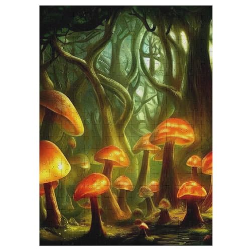 Puzzles Für Erwachsene: Pilz, 300-teiliges Holzpuzzle Für Erwachsene Und Kinder Ab 12 Jahren. Tolles Geschenk Für Erwachsene 42×30cm von LLXXHH