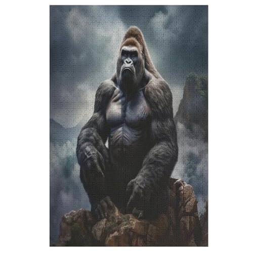Puzzles Gorilla, 1000 Teile, Puzzle Aus Holz Für Erwachsene Und Kinder Ab 12 Jahren, Lernspielzeug 78×53cm Puzzles Gorilla, 1000 Teile, Puzzle Aus Holz Für Erwachsene Und Kinder Ab 12 Jahren, Lernspielzeug 78×53cm von LLXXHH