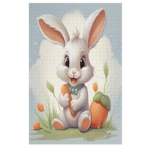 Puzzles Kaninchen, 1000 Teile, Puzzle Aus Holz Für Erwachsene Und Kinder Ab 12 Jahren, Lernspielzeug 78×53cm Puzzles Kaninchen, 1000 Teile, Puzzle Aus Holz Für Erwachsene Und Kinder Ab 12 Jahren, Lernspielzeug 78×53cm von LLXXHH