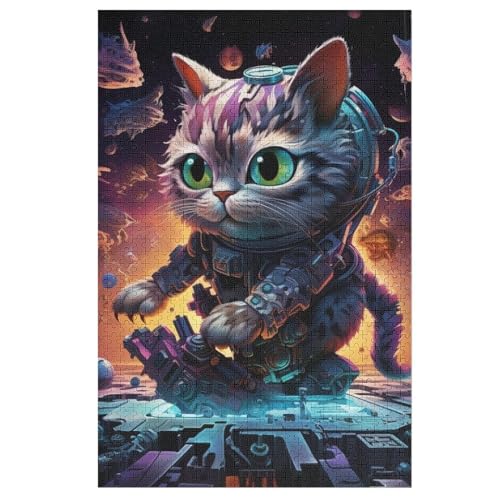 Puzzles Katze, 1000 Teile, Puzzle Aus Holz Für Erwachsene Und Kinder Ab 12 Jahren, Lernspielzeug 78×53cm Puzzles Katze, 1000 Teile, Puzzle Aus Holz Für Erwachsene Und Kinder Ab 12 Jahren, Lernspielzeug 78×53cm von LLXXHH