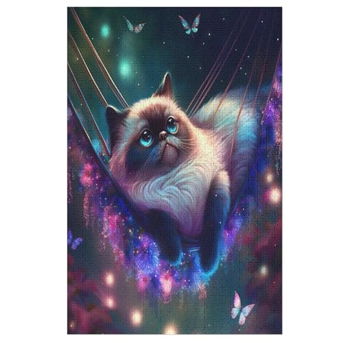 Puzzles Katze, 1000 Teile, Puzzle Aus Holz Für Erwachsene Und Kinder Ab 12 Jahren, Lernspielzeug 78×53cm Puzzles Katze, 1000 Teile, Puzzle Aus Holz Für Erwachsene Und Kinder Ab 12 Jahren, Lernspielzeug 78×53cm von LLXXHH