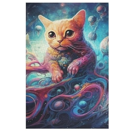 Puzzles Katze, 1000 Teile, Puzzle Aus Holz Für Erwachsene Und Kinder Ab 12 Jahren, Lernspielzeug 78×53cm Puzzles Katze, 1000 Teile, Puzzle Aus Holz Für Erwachsene Und Kinder Ab 12 Jahren, Lernspielzeug 78×53cm von LLXXHH