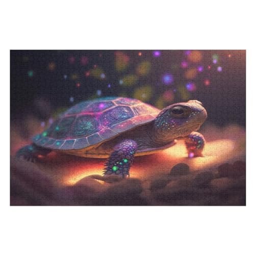 Puzzles Meeresschildkröte, 1000 Teile, Puzzle Aus Holz Für Erwachsene Und Kinder Ab 12 Jahren, Lernspielzeug （75×50cm） von LLXXHH
