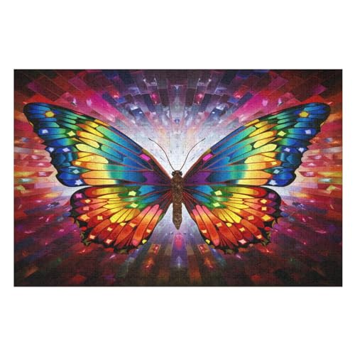 Puzzles Schmetterling, 1000 Teile, Puzzle Aus Holz Für Erwachsene Und Kinder Ab 12 Jahren, Lernspielzeug （75×50cm） von LLXXHH