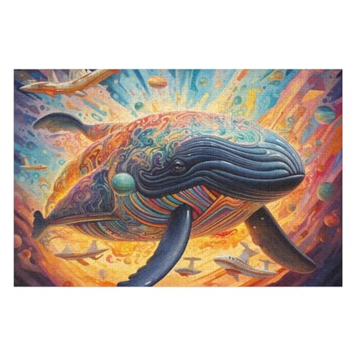 Puzzles The Wal, 1000 Teile, Puzzle Aus Holz Für Erwachsene Und Kinder Ab 12 Jahren, Lernspielzeug （75×50cm） von LLXXHH