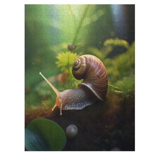 Schnecken 500 Teile Puzzles, Wood Craft, Hochwertiges Modernes Puzzle, DIY, Für Erwachsene Und Kinder Ab 12 Jahren, 55×41cm von LLXXHH