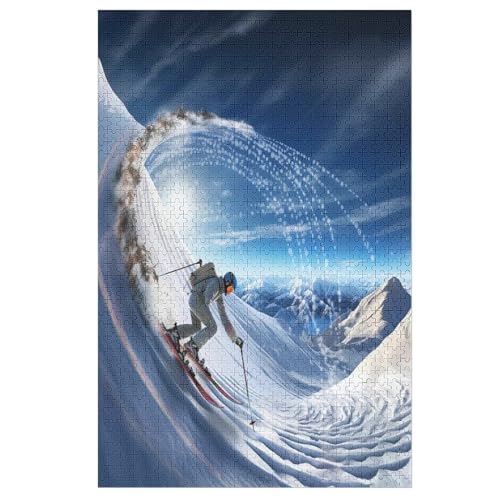 Skifahren 1000 Teile Puzzles Für Erwachsene, Impossible Puzzle, Geschicklichkeitsspiel Für Die Ganze Familie, Kinder Holzpuzzle 78×53cm Skifahren 1000 Teile Puzzles Für Erwachsene, Impossible Puzzle, Geschicklichkeitsspiel Für Die Ganze Familie, Kinder Holzpuzzle 78×53cm von LLXXHH