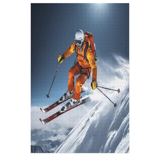 Skifahren Puzzle 1000 Teile, Holzpuzzle Herausforderndes Geschicklichkeitsspiel Für Die Ganze Familie, Kinder Erwachsenenpuzzle Ab 12 Jahren 78×53cm Skifahren Puzzle 1000 Teile, Holzpuzzle Herausforderndes Geschicklichkeitsspiel Für Die Ganze Familie, Kinder Erwachsenenpuzzle Ab 12 Jahren 78×53cm von LLXXHH