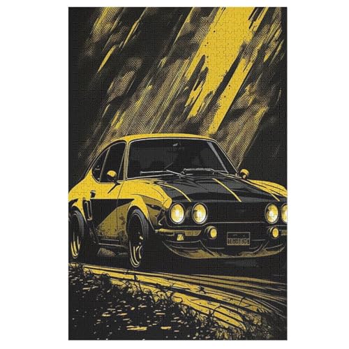Sportwagen -Puzzle, 1000 Teile,Holzpuzzle Für Erwachsene Kinder, Lustiges Spielzeug, Denkspiel, Bildungsspiel, 78×53cm von LLXXHH