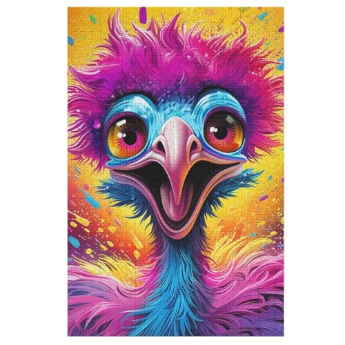 Strauß -Puzzle, 1000 Teile,Holzpuzzle Für Erwachsene Kinder, Lustiges Spielzeug, Denkspiel, Bildungsspiel, 78×53cm Strauß -Puzzle, 1000 Teile,Holzpuzzle Für Erwachsene Kinder, Lustiges Spielzeug, Denkspiel, Bildungsspiel, 78×53cm von LLXXHH