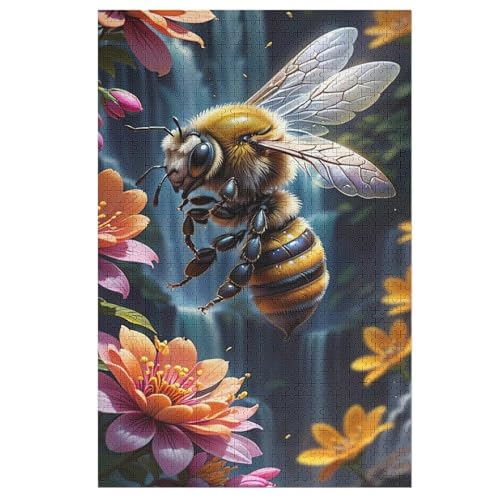 Süße Biene Puzzle 1000 Teile, Holzpuzzle Für Erwachsene Kinder, Impossible Puzzles, Geschicklichkeitsspiel Für Die Ganze Familie 78×53cm Süße Biene Puzzle 1000 Teile, Holzpuzzle Für Erwachsene Kinder, Impossible Puzzles, Geschicklichkeitsspiel Für Die Ganze Familie 78×53cm von LLXXHH