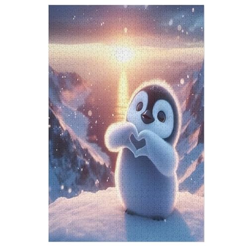 Süßer Pinguin Puzzle 1000 Teile, Holzpuzzle Für Erwachsene Kinder, Impossible Puzzles, Geschicklichkeitsspiel Für Die Ganze Familie 78×53cm Süßer Pinguin Puzzle 1000 Teile, Holzpuzzle Für Erwachsene Kinder, Impossible Puzzles, Geschicklichkeitsspiel Für Die Ganze Familie 78×53cm von LLXXHH