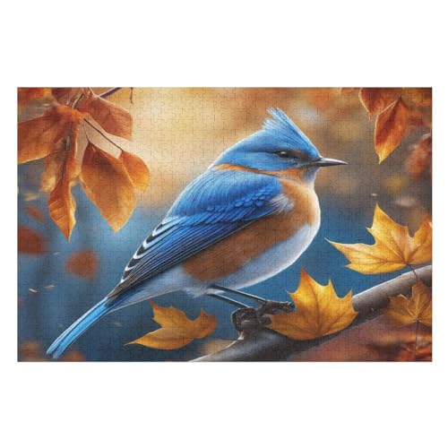 Süßer Vogel 1000 Teile Puzzles Für Erwachsene Holzpuzzle Familienpuzzlespiel Stressabbau-Puzzle Für Kinder Ab 12 Jahren （75×50cm） von LLXXHH