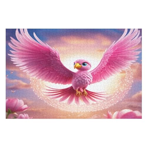 Süßer Vogel Holzpuzzle Für Erwachsene Teenager Stress Abbauen Familien-Puzzlespiel Poster 1000-teiliges Puzzle Kinder Lernspiel （75×50cm） von LLXXHH