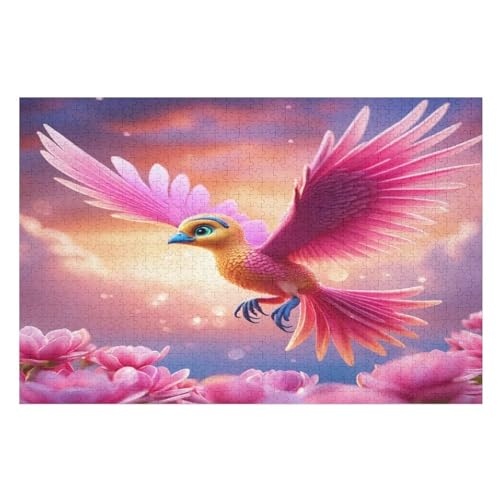 Süßer Vogel Puzzles 1000 Teile Erwachsener Kniffel Spaß Für Die Ganze Familie, Holzpuzzle Kinder Erwachsene, Impossible Puzzle Schwer （75×50cm） von LLXXHH
