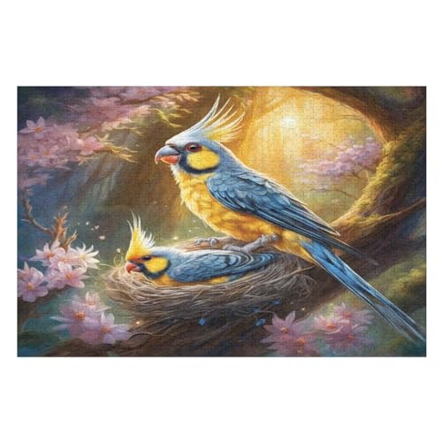 Süßer Vogel Puzzles 1000 Teile Erwachsener Kniffel Spaß Für Die Ganze Familie, Holzpuzzle Kinder Erwachsene, Impossible Puzzle Schwer （75×50cm） von LLXXHH