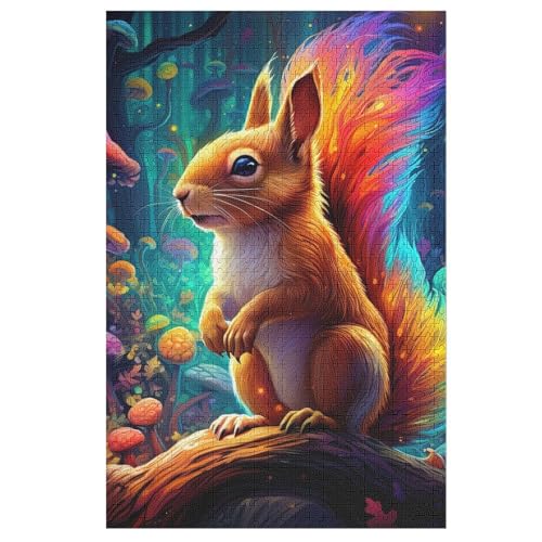 Süßes Eichhörnchen Puzzle Für Erwachsene 1000 Teile Premium Recyceltes Brett Zum Lernen, Lernspielzeug, Familienspiele Kinder Holzpuzzle 78×53cm Süßes Eichhörnchen Puzzle Für Erwachsene 1000 Teile Premium Recyceltes Brett Zum Lernen, Lernspielzeug, Familienspiele Kinder Holzpuzzle 78×53cm von LLXXHH