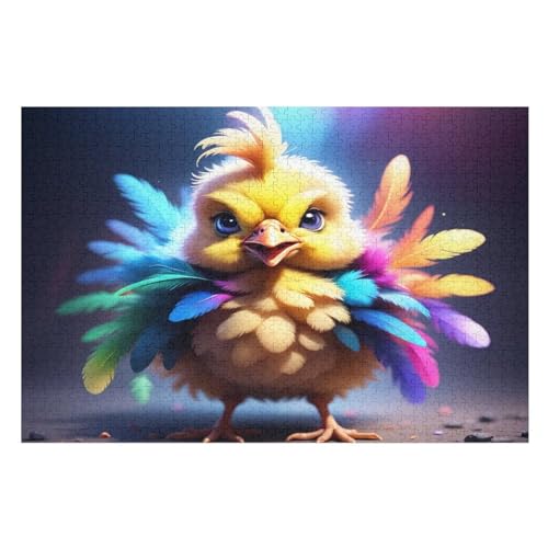 Süßes Huhn 1000 Teile Premium-Puzzles Für Erwachsene Kinder- Holzpuzzles Spaß Und Lernspiele - Perfekte Puzzle-Geschenke （75×50cm） von LLXXHH