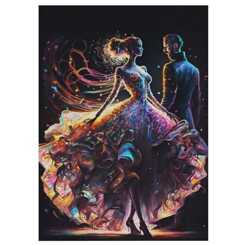 Tanz mit dir 300 Teile Puzzles Für Erwachsene Holzpuzzle Familienpuzzlespiel Stressabbau-Puzzle Für Erwachsene Kinder Ab 12 Jahren 42×30cm von LLXXHH