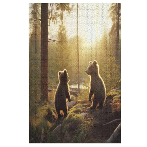 Tier Bear Holzpuzzle Für Erwachsene Teenager Stress Abbauen Familien-Puzzlespiel Poster 1000-teiliges Puzzle Kinder Lernspiel 78×53cm Tier Bear Holzpuzzle Für Erwachsene Teenager Stress Abbauen Familien-Puzzlespiel Poster 1000-teiliges Puzzle Kinder Lernspiel 78×53cm von LLXXHH