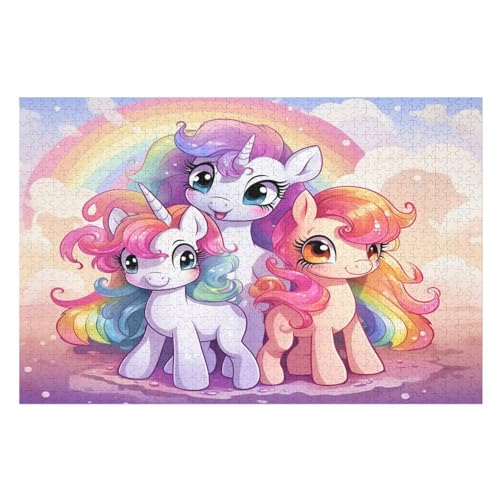 Tier Horse Holzpuzzle - 1000 Teiliges Jigsaw Knobelspiel - Puzzle Für Erwachsene & Kinder - Outdoor & Reisespielzeug （75×50cm） von LLXXHH