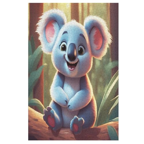 Tier Koala Holzpuzzle - 1000 Teiliges Jigsaw Knobelspiel - Puzzle Für Erwachsene & Kinder - Outdoor & Reisespielzeug 78×53cm von LLXXHH