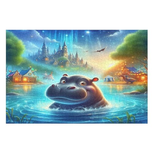 Tier NilHorse 1000 Teile Premium-Puzzles Für Erwachsene Kinder- Holzpuzzles Spaß Und Lernspiele - Perfekte Puzzle-Geschenke （75×50cm） von LLXXHH