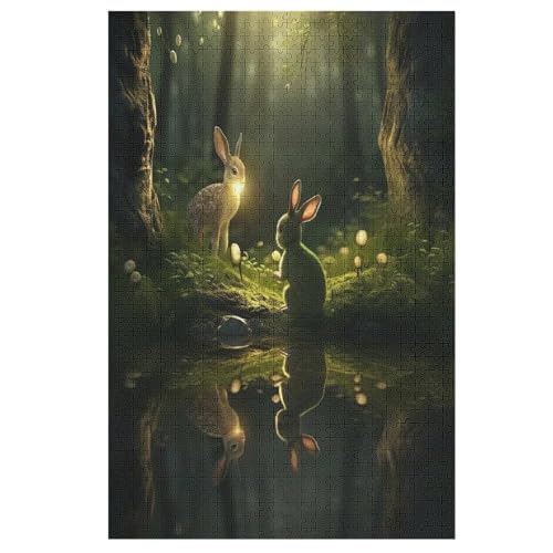 Tier Rabbit Holzpuzzle - Puzzle Für Erwachsene, 1000-teilige Puzzles Für Teenager Und Kinder, Herausfordernde Spiele 78×53cm Tier Rabbit Holzpuzzle - Puzzle Für Erwachsene, 1000-teilige Puzzles Für Teenager Und Kinder, Herausfordernde Spiele 78×53cm von LLXXHH
