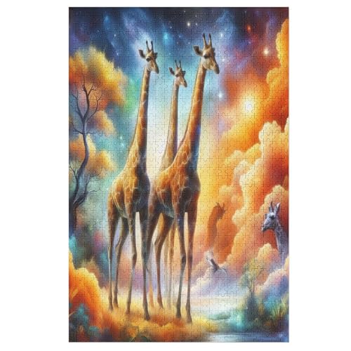 Tier: Giraffe Puzzle 1000 Teile, Holzpuzzle Herausforderndes Geschicklichkeitsspiel Für Die Ganze Familie, Kinder Erwachsenenpuzzle Ab 12 Jahren 78×53cm Tier: Giraffe Puzzle 1000 Teile, Holzpuzzle Herausforderndes Geschicklichkeitsspiel Für Die Ganze Familie, Kinder Erwachsenenpuzzle Ab 12 Jahren 78×53cm von LLXXHH