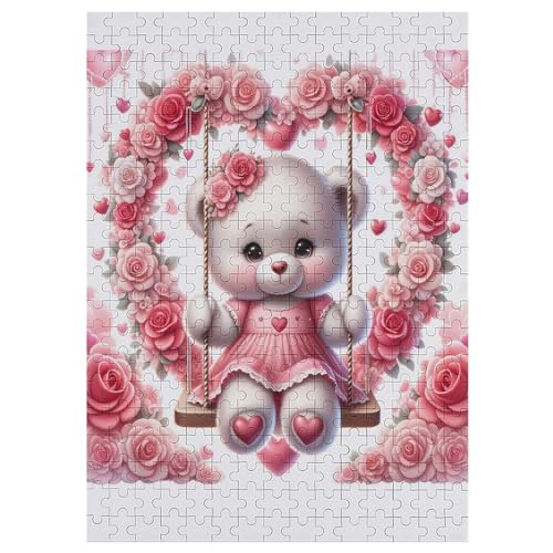 Tierbär 300 Teile Puzzles, Wood Craft, Hochwertiges Modernes Puzzle, DIY, Für Erwachsene Und Kinder Ab 12 Jahren, 42×30cm von LLXXHH