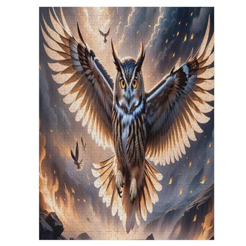 Tierische Eule Holzpuzzle 500 Teile, Knobelspiele Für Erwachsene, Teenager, Puzzles Unmögliche - Kinder Puzzle Zimmer Deko 55×41cm Tierische Eule Holzpuzzle 500 Teile, Knobelspiele Für Erwachsene, Teenager, Puzzles Unmögliche - Kinder Puzzle Zimmer Deko 55×41cm von LLXXHH