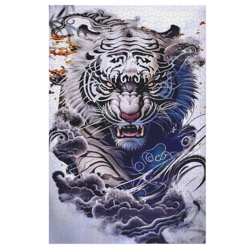 Tiger 1000 Teile Puzzles Für Erwachsene, Impossible Puzzle, Geschicklichkeitsspiel Für Die Ganze Familie, Kinder Holzpuzzle 78×53cm Tiger 1000 Teile Puzzles Für Erwachsene, Impossible Puzzle, Geschicklichkeitsspiel Für Die Ganze Familie, Kinder Holzpuzzle 78×53cm von LLXXHH