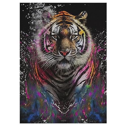 Tiger Holzpuzzle 300 Teile Klassische Puzzles Erwachsene Kinder Puzzle DIY Kit Holzspielzeug Einzigartiges Geschenk 42×30cm Tiger Holzpuzzle 300 Teile Klassische Puzzles Erwachsene Kinder Puzzle DIY Kit Holzspielzeug Einzigartiges Geschenk 42×30cm von LLXXHH