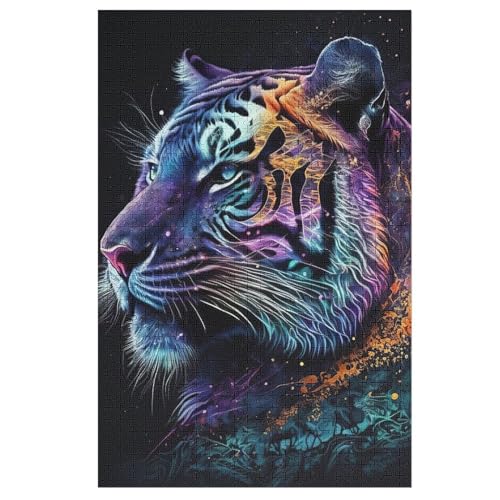 Tiger Puzzle 1000 Teile, Holzpuzzle Herausforderndes Geschicklichkeitsspiel Für Die Ganze Familie, Kinder Erwachsenenpuzzle Ab 12 Jahren 78×53cm Tiger Puzzle 1000 Teile, Holzpuzzle Herausforderndes Geschicklichkeitsspiel Für Die Ganze Familie, Kinder Erwachsenenpuzzle Ab 12 Jahren 78×53cm von LLXXHH