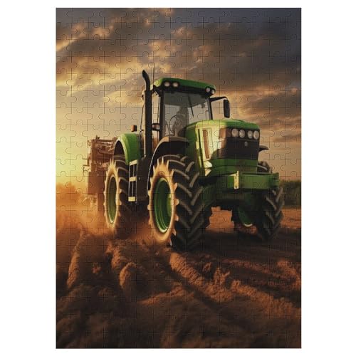 Traktor 300 Teile Puzzles Für Erwachsene Holzpuzzle Familienpuzzlespiel Stressabbau-Puzzle Für Erwachsene Kinder Ab 12 Jahren 42×30cm von LLXXHH