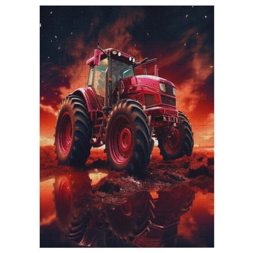 Traktor Holzpuzzle 300 Teile,Puzzles Für Erwachsene, Impossible Puzzle, Kinder Legespiel 42×30cm von LLXXHH