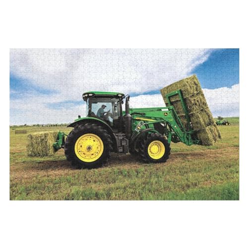 Traktor -Puzzle, 1000 Teile,Holzpuzzle Für Erwachsene Kinder, Lustiges Spielzeug, Denkspiel, Bildungsspiel, （75×50cm） von LLXXHH