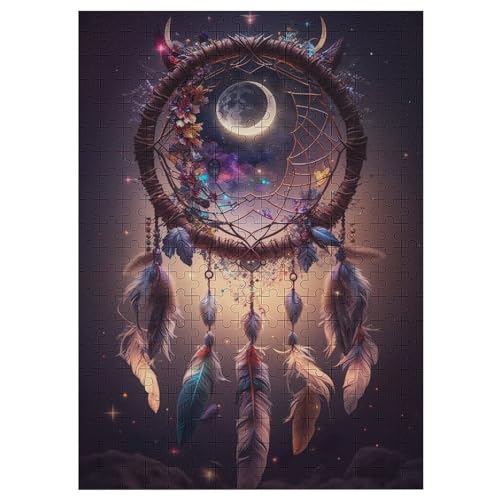 Traumfänger 300 Teile Puzzles, Wood Craft, Hochwertiges Modernes Puzzle, DIY, Für Erwachsene Und Kinder Ab 12 Jahren, 42×30cm von LLXXHH