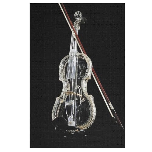 Violine 1000 Teile Puzzles Für Erwachsene Holzpuzzle Familienpuzzlespiel Stressabbau-Puzzle Für Erwachsene Kinder Ab 12 Jahren 78×53cm von LLXXHH