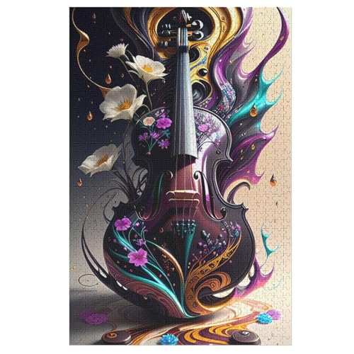 Violine Holzpuzzle 1000 Teile Klassische Puzzles Erwachsene Kinder Puzzle DIY Kit Holzspielzeug Einzigartiges Geschenk 78×53cm Violine Holzpuzzle 1000 Teile Klassische Puzzles Erwachsene Kinder Puzzle DIY Kit Holzspielzeug Einzigartiges Geschenk 78×53cm von LLXXHH