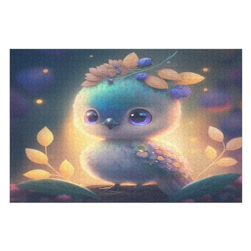 Vogelie Puzzle 1000 Teile, Holzpuzzle Herausforderndes Geschicklichkeitsspiel Für Die Ganze Familie, Kinder Erwachsenenpuzzle Ab 12 Jahren （75×50cm） von LLXXHH