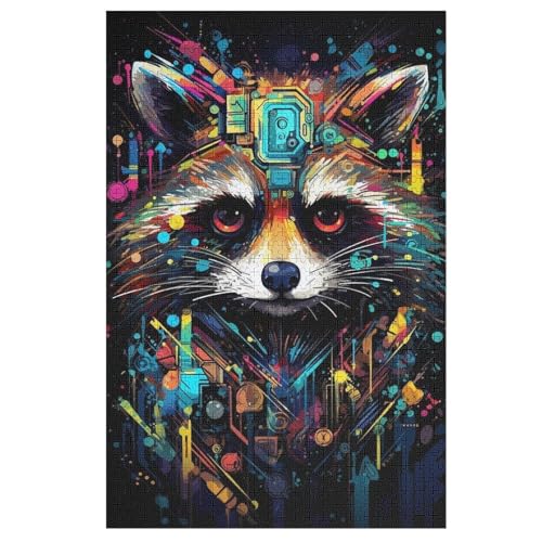 Waschbär Puzzles 1000 Teile Erwachsener Kniffel Spaß Für Die Ganze Familie, Holzpuzzle Kinder Erwachsene, Impossible Puzzle Schwer 78×53cm Waschbär Puzzles 1000 Teile Erwachsener Kniffel Spaß Für Die Ganze Familie, Holzpuzzle Kinder Erwachsene, Impossible Puzzle Schwer 78×53cm von LLXXHH
