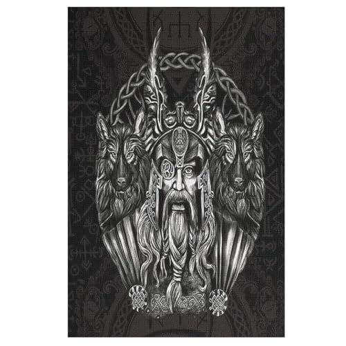 Wikingermythos Puzzle 1000 Teile, Holzpuzzle Herausforderndes Geschicklichkeitsspiel Für Die Ganze Familie, Kinder Erwachsenenpuzzle Ab 12 Jahren 78×53cm von LLXXHH
