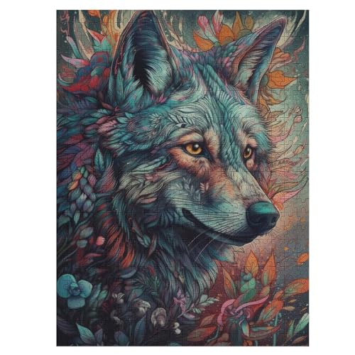 Wolf 500 Teile Puzzles Für Erwachsene Holzpuzzle Familienpuzzlespiel Stressabbau-Puzzle Für Erwachsene Kinder Ab 12 Jahren 55×41cm Wolf 500 Teile Puzzles Für Erwachsene Holzpuzzle Familienpuzzlespiel Stressabbau-Puzzle Für Erwachsene Kinder Ab 12 Jahren 55×41cm von LLXXHH