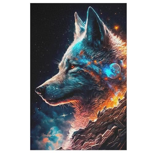 Wolf Holzpuzzle - 1000 Teiliges Jigsaw Knobelspiel - Puzzle Für Erwachsene & Kinder - Outdoor & Reisespielzeug 78×53cm von LLXXHH
