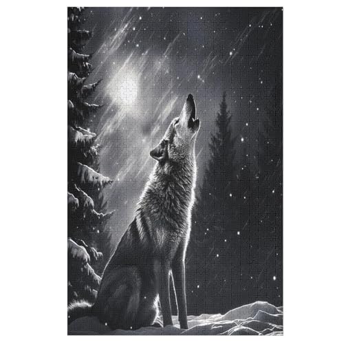 Wolf Puzzle 1000 Teile, Holzpuzzle Herausforderndes Geschicklichkeitsspiel Für Die Ganze Familie, Kinder Erwachsenenpuzzle Ab 12 Jahren 78×53cm Wolf Puzzle 1000 Teile, Holzpuzzle Herausforderndes Geschicklichkeitsspiel Für Die Ganze Familie, Kinder Erwachsenenpuzzle Ab 12 Jahren 78×53cm von LLXXHH