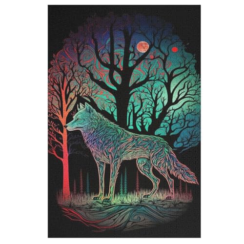 Wolf Puzzle 1000 Teile, Holzpuzzle Herausforderndes Geschicklichkeitsspiel Für Die Ganze Familie, Kinder Erwachsenenpuzzle Ab 12 Jahren 78×53cm Wolf Puzzle 1000 Teile, Holzpuzzle Herausforderndes Geschicklichkeitsspiel Für Die Ganze Familie, Kinder Erwachsenenpuzzle Ab 12 Jahren 78×53cm von LLXXHH